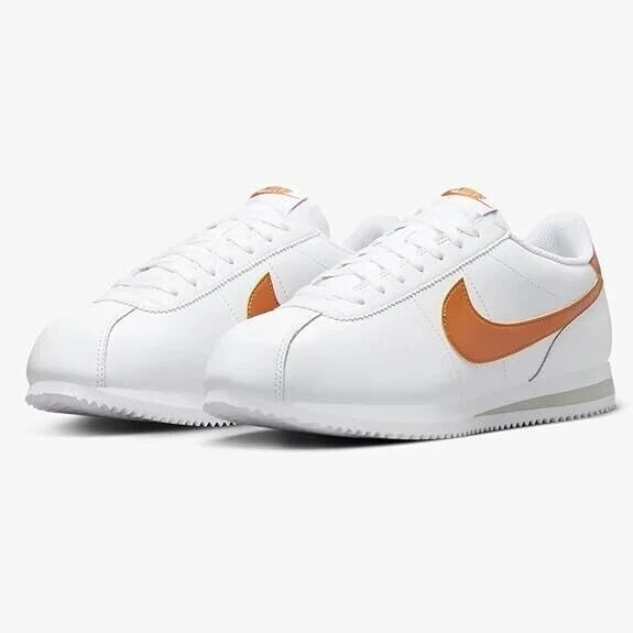 NIKE CORTEZ CASUAL SHOES White Campfire Orange DM4044-102 MEN'S size 11