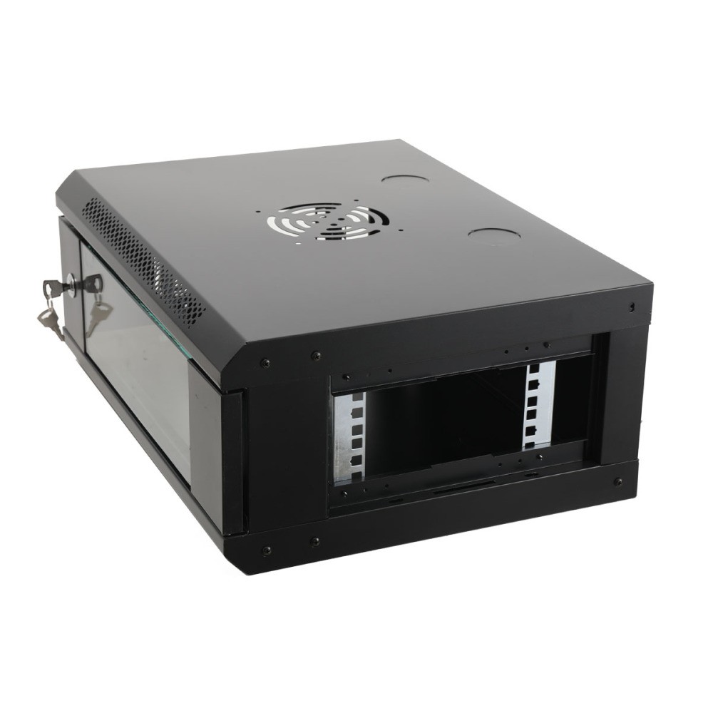 4U Server Rack Cabinet Network Data Rack Enclosure 60kg Load Bearing Black