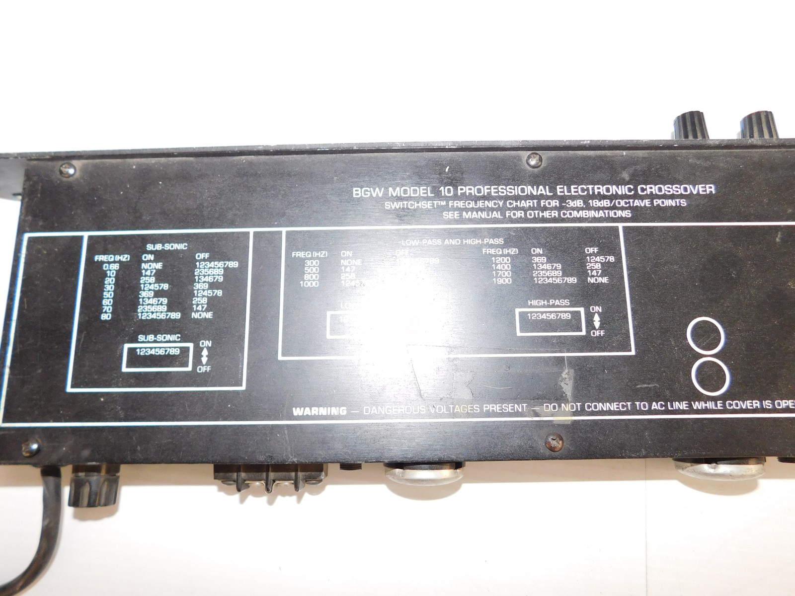 BGW Model 10 Professional Electronic Crossover (JSP119)