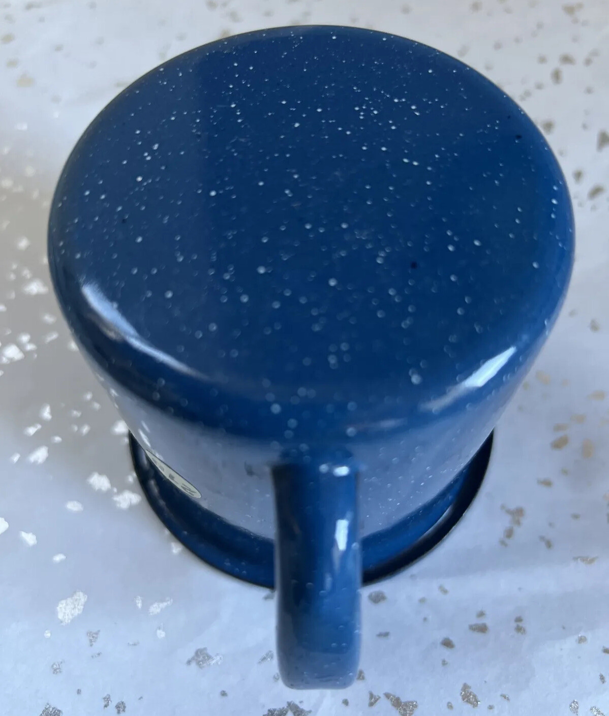 Blue Speckled Enamel Mug Enamelware Hiking Camping Tin Cup Small New