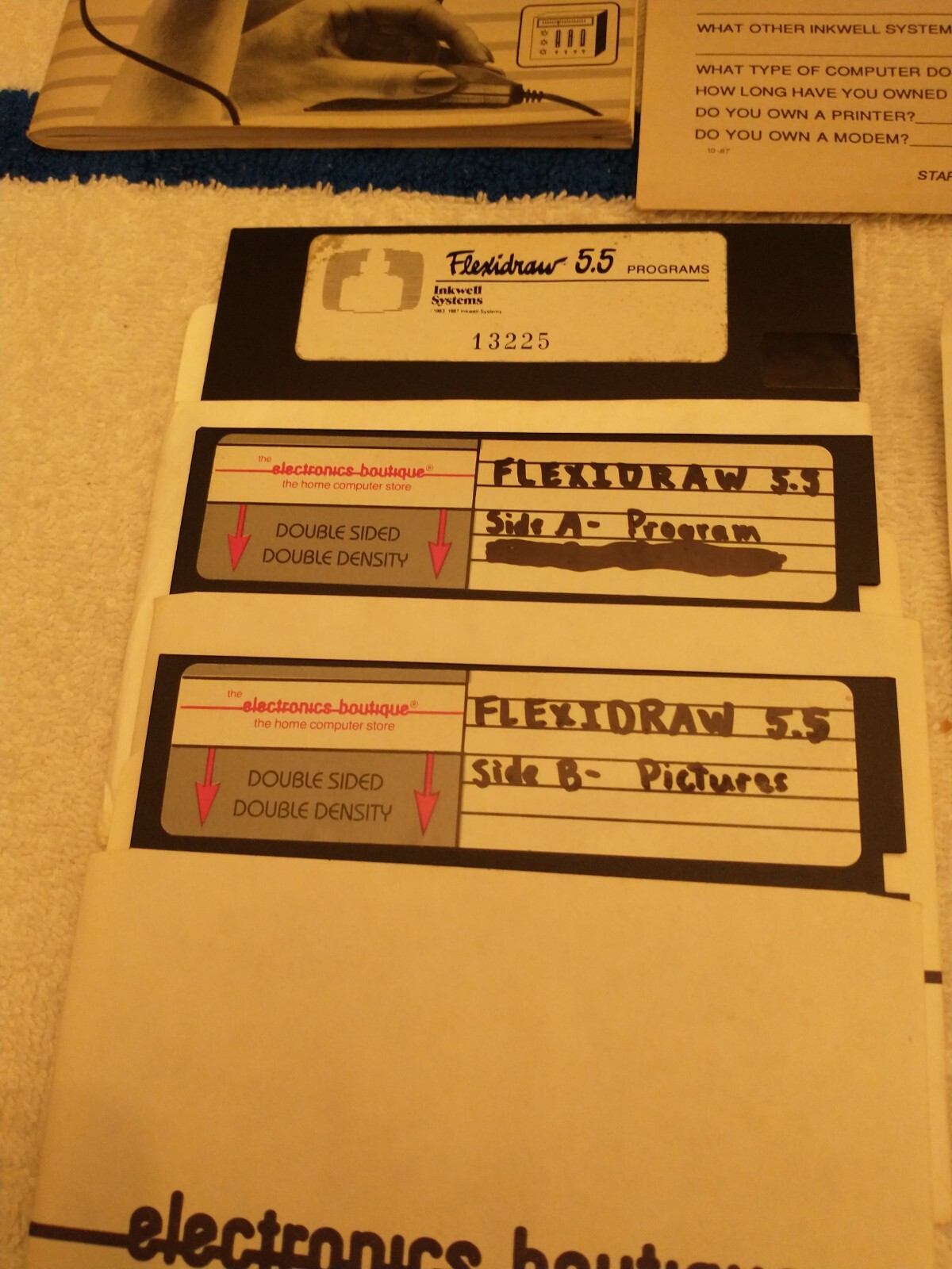 Flexidraw 5.5 1987 Commodore 64/128 Computer Inkwell Software Disk COMPLETE