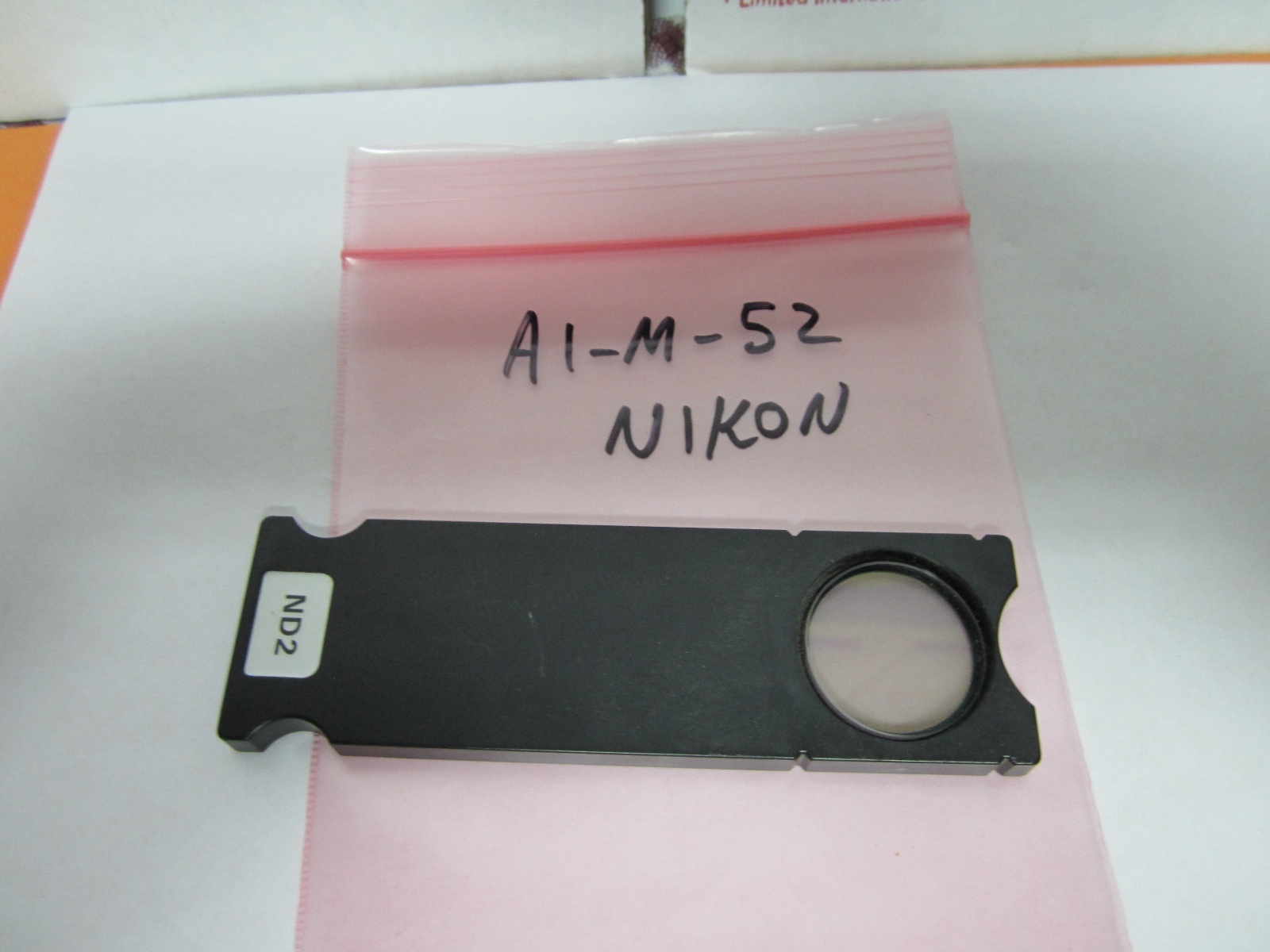 MICROSCOPE NIKON JAPAN NEUTRAL DENSITY FILTER SLIDE OPTICS BIN#A1-M-52