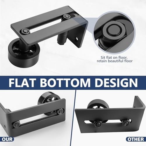 Sliding Barn Door Floor Guide for Bottom Adjustable Roller - 8 Assemble BSSR1