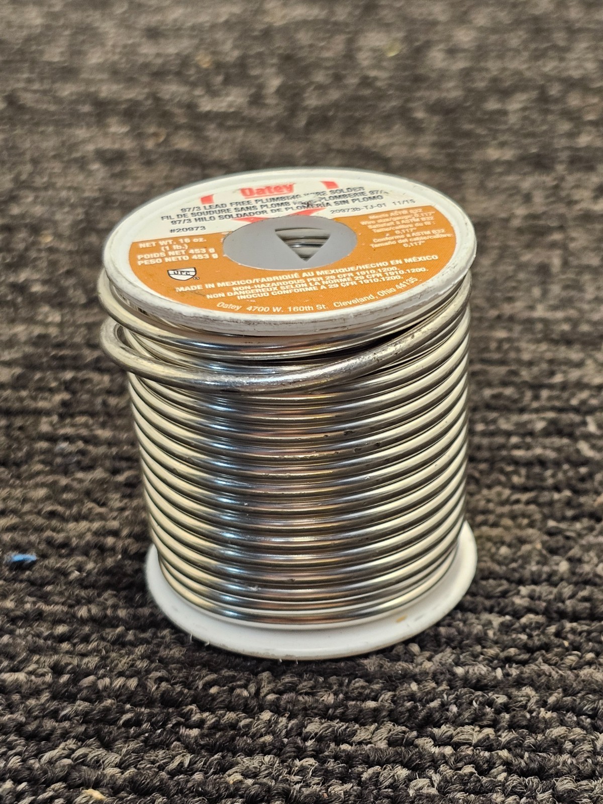 Oatey 20973 20973b-TJ-01 97/3 1Lb Lead-Free Plumbing Wire Solder