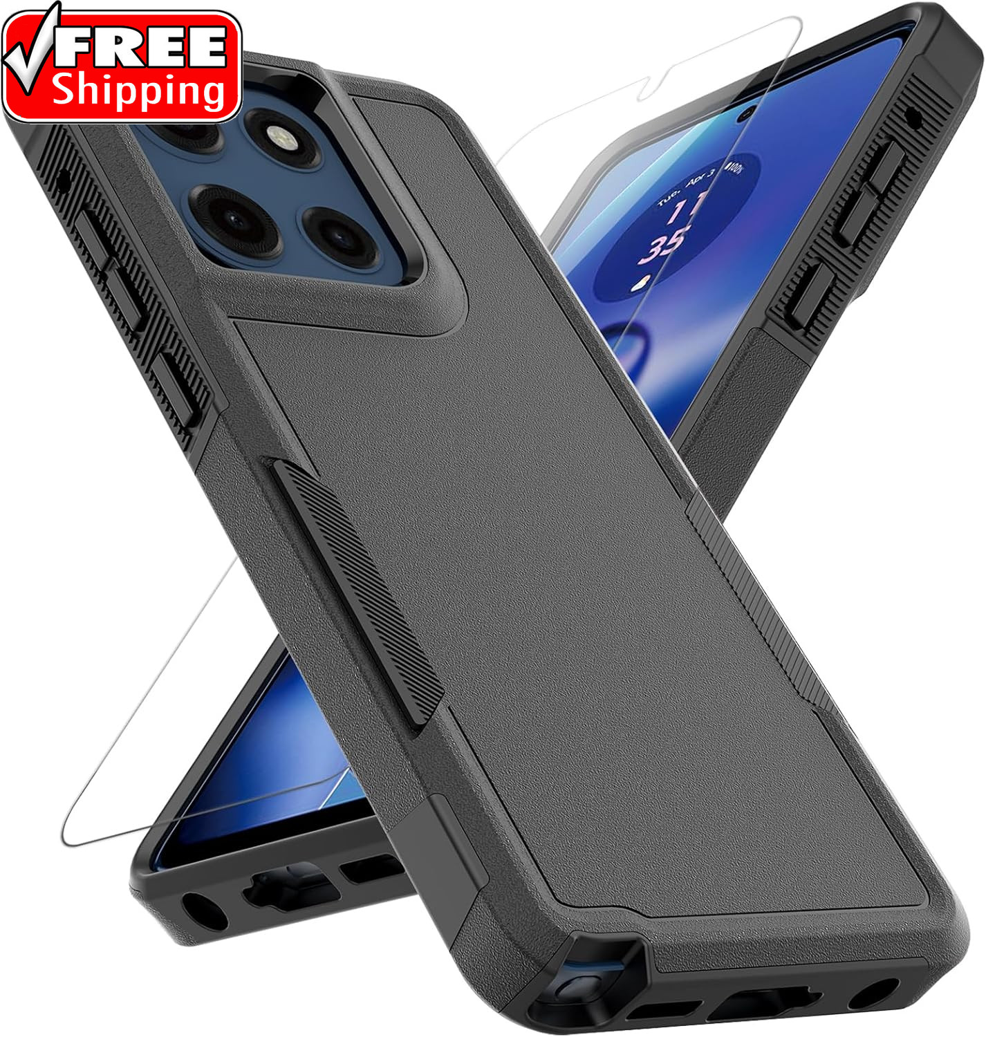 Moto G Stylus 2025/2026 Case: Dual Layer Protective Heavy Duty Cell Phone Cover
