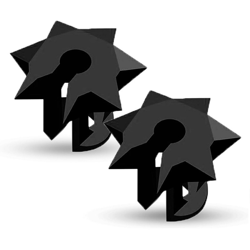 Bowmar Archery Nose Button, Consistent Anchor Point, Small/Large, Black (2 Pack)