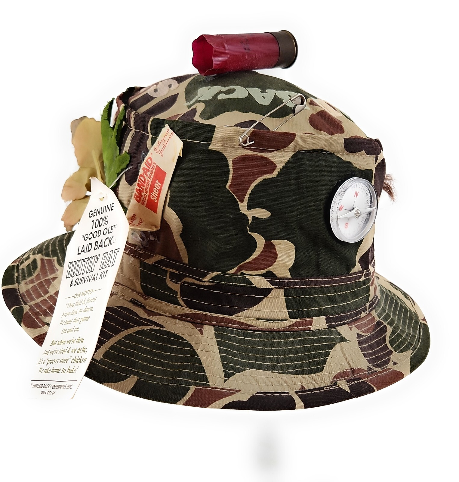 Laid Back Hunter’s Association Vintage Bucket Hat W/ Tags 1989 Retired Gift Gag