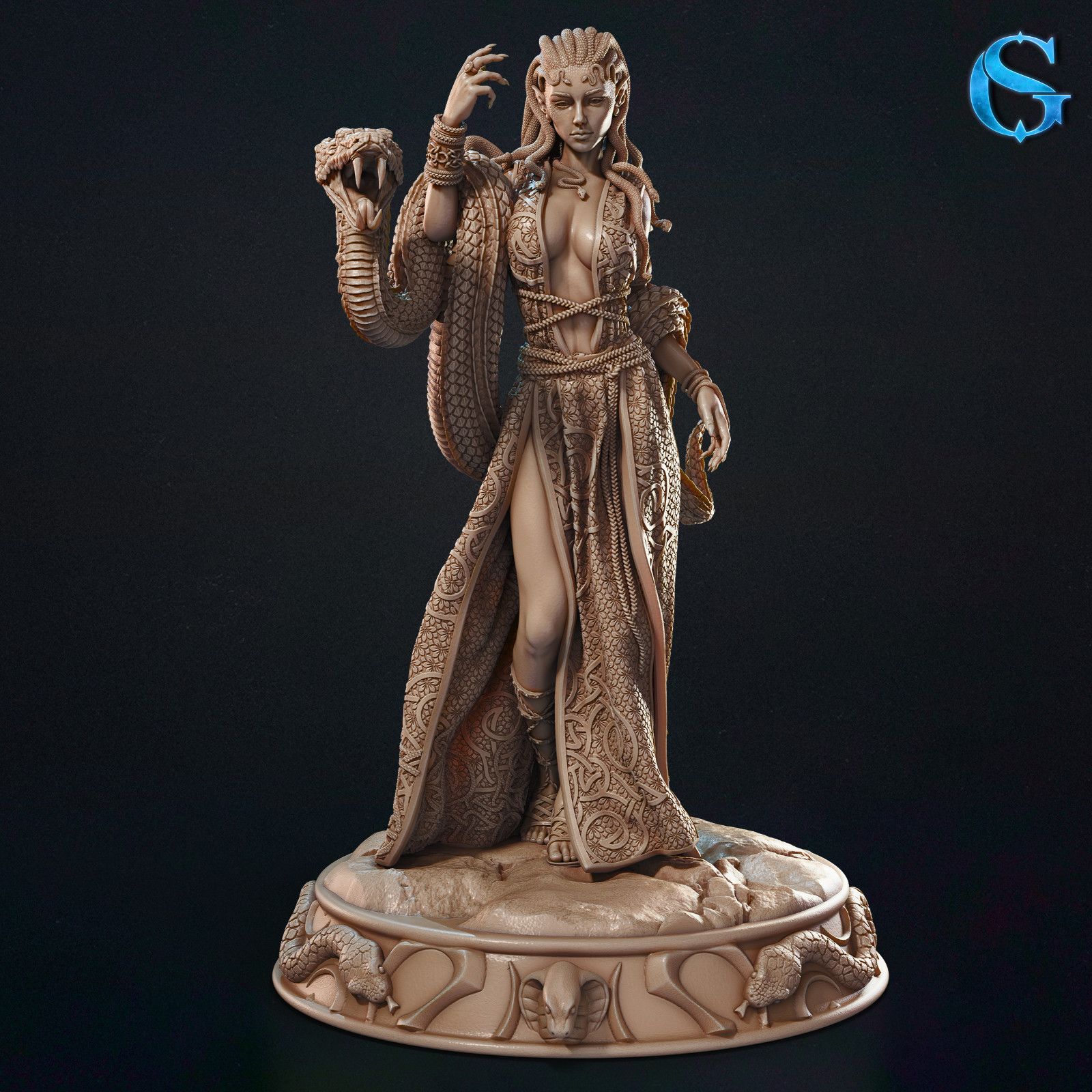 Dungeons & Dragons Playable Character - Female Medusa Ophea - Sorcerer, Wizard