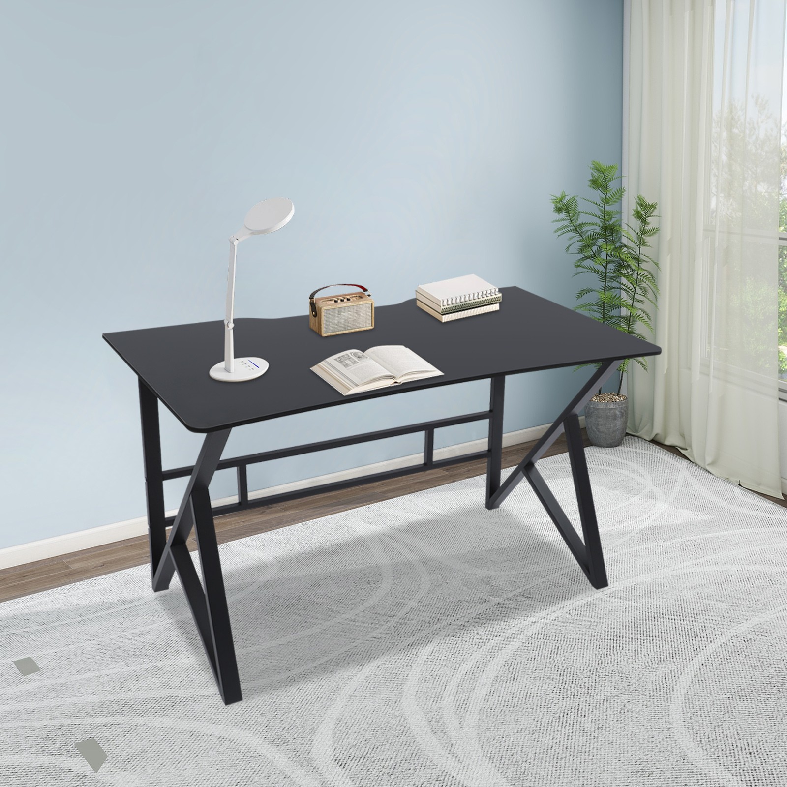 Computer Desk Home Office Writing Desk, Ergonomic Student Writing Desk Gaming
