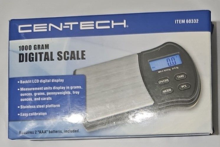 Cen-Tech 1000 Gram Digital Scale Brand New with Batteries