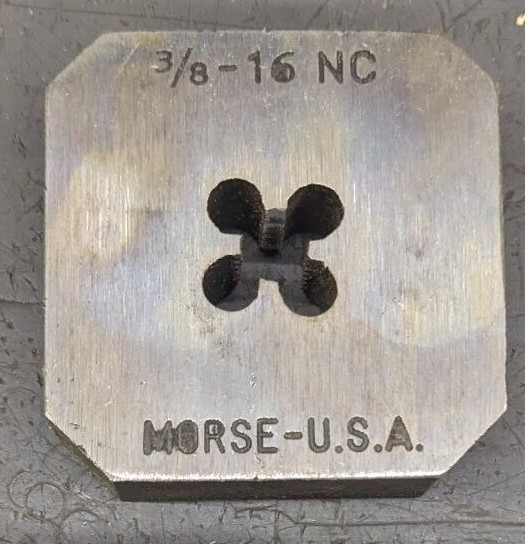3/8"-16 NC Reed Morse Chip Ejecting Die 2" x 2" - Bolts