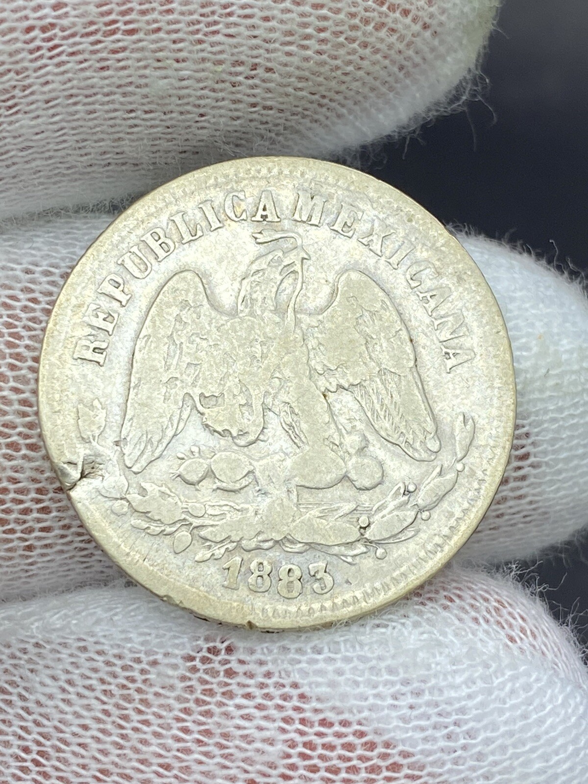 1883 Mexico 25 Centavos