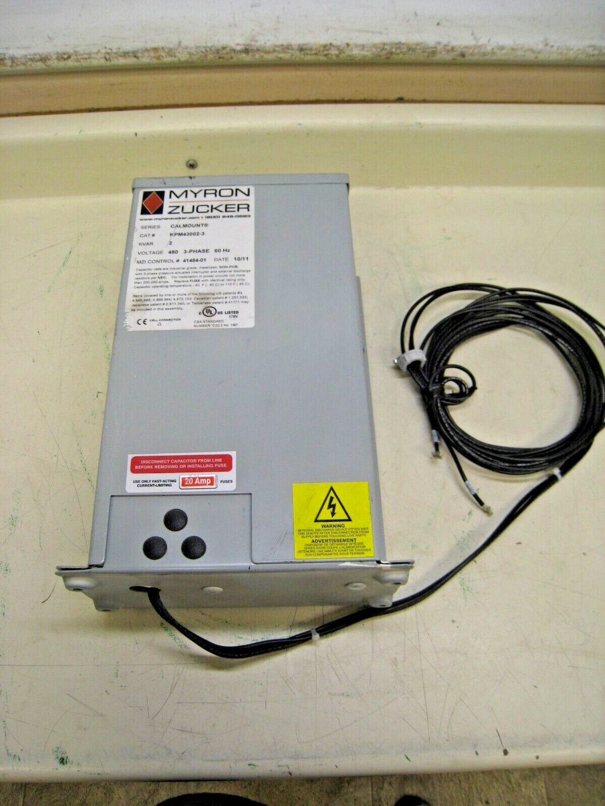 Myron Zucker Capacitor 3-Phase Series: Calmount / Cat #: KPM43002-3 / KVAR 2