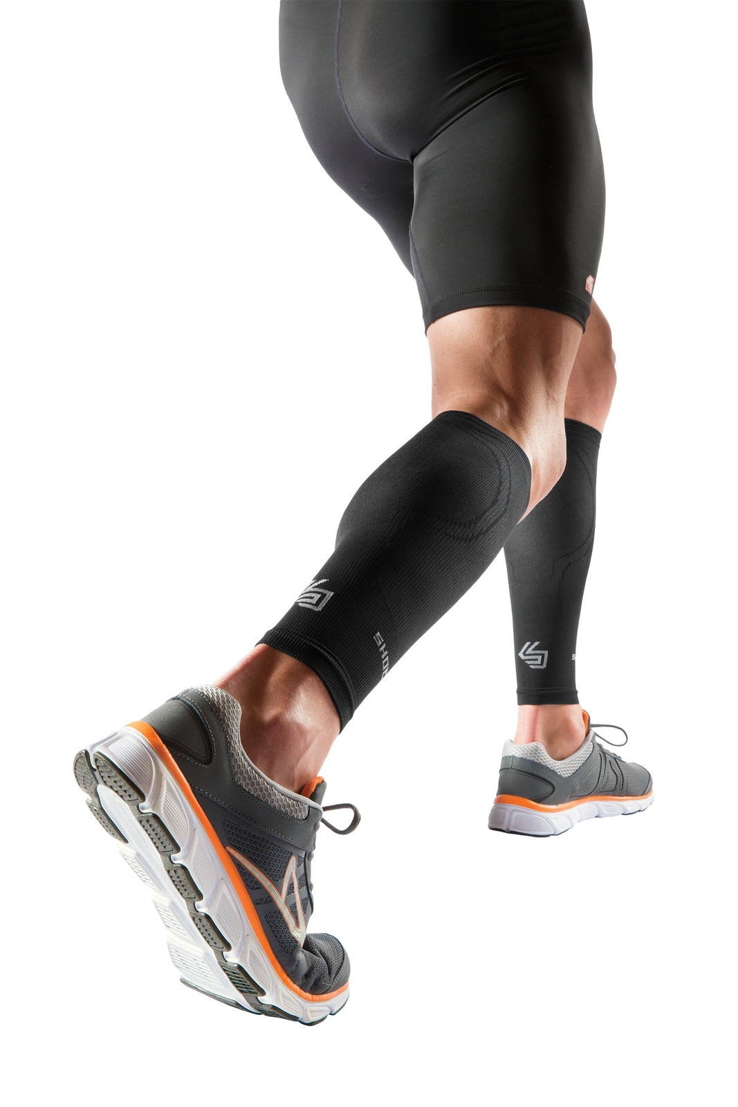 Shock Doctor Elite SVR Compression Recovery Calf Sleeves, Black, Small