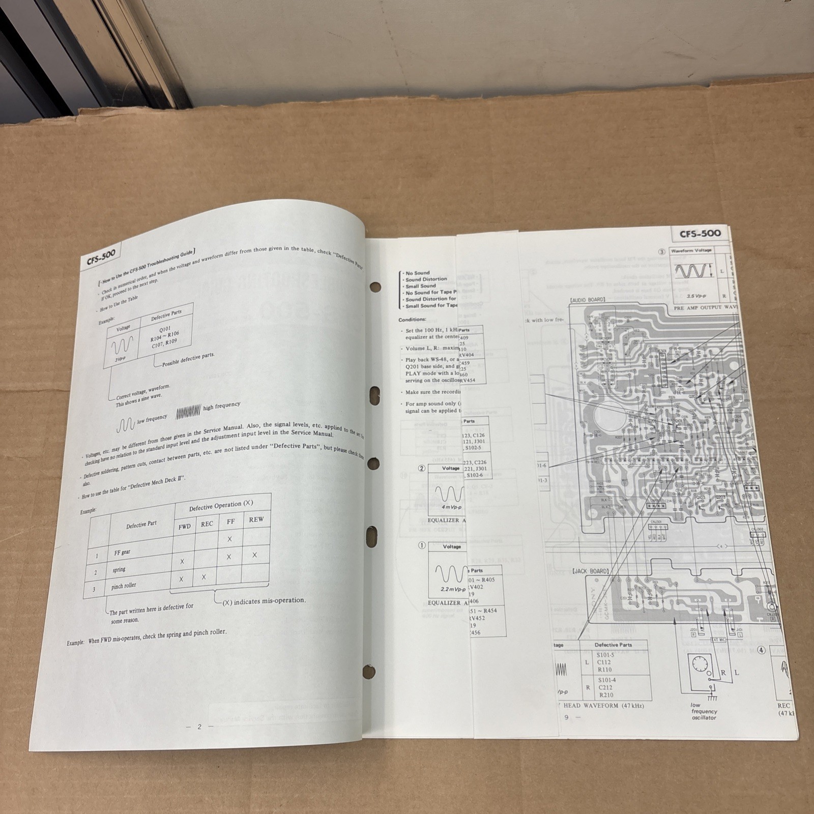 Sony CFS-500 Troubleshooting Guide