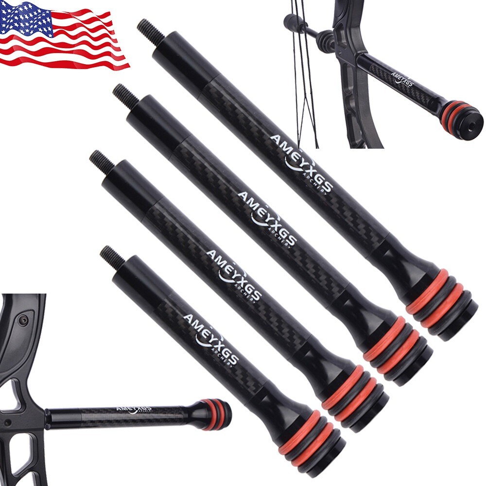 Archery Carbon Stabilizer 6" 8" 10" 12" Bow Balance Bar Hunting Rod Dampener US