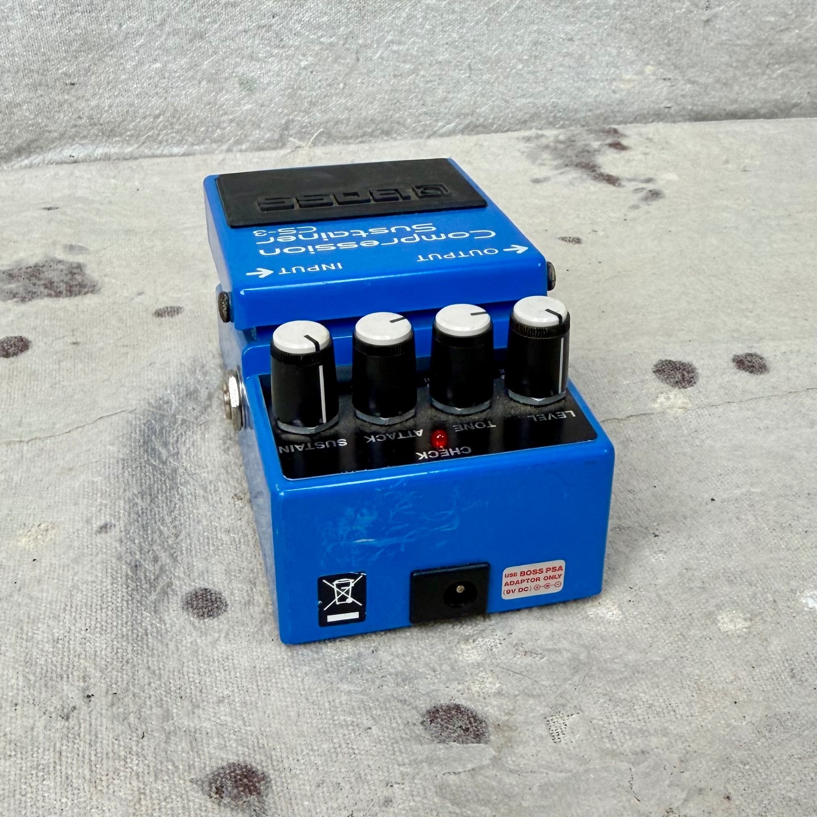 Used Boss CS-3 Compression Sustainer Guitar Pedal-Blue