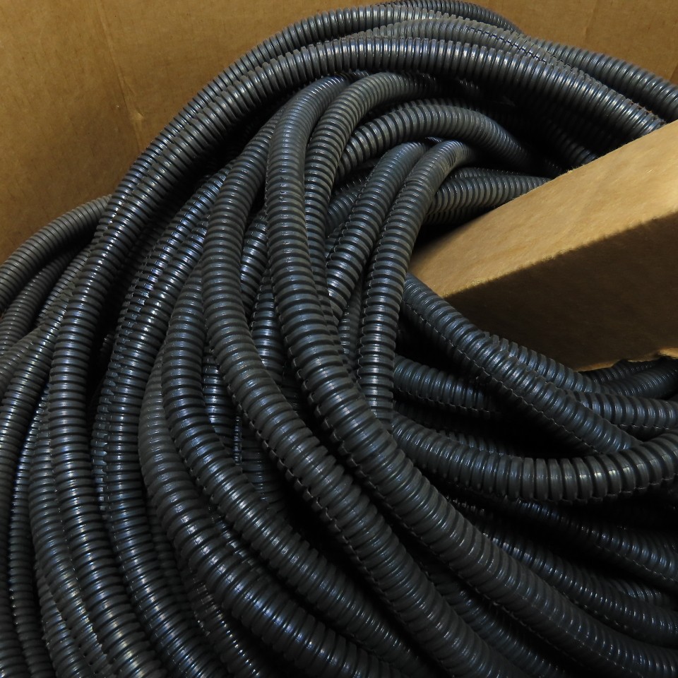 500PE .500"ID NFRPE Split Wire Loom Conduit Empire Convoluted Tubing Approx 750'