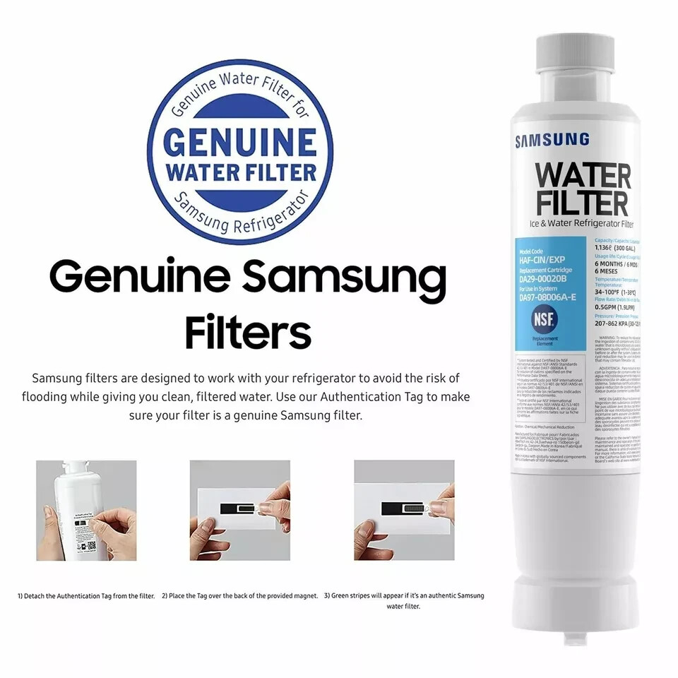 2 Pack Samsung DA29-00020B HAF-CIN/EXP Replacement Refrigerator Water Filter