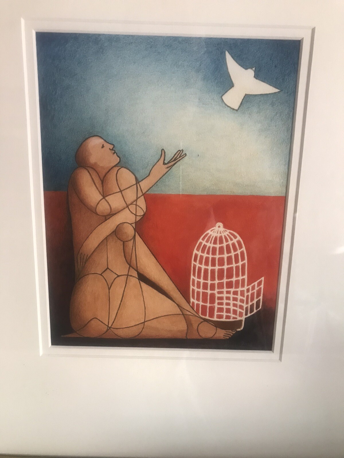 Gabor Koranyi Signed Original Mixed Media "Freedom" 2016