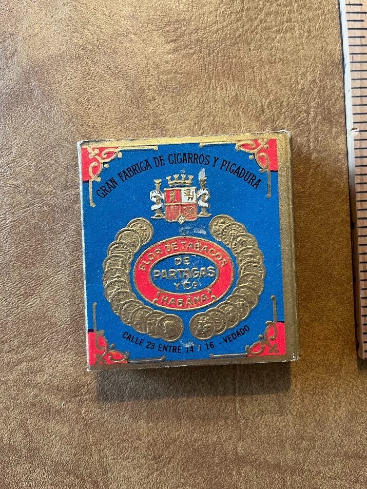 Vintage Partagas & Co Superfinos Cigarette Pack Cuba- 1930's *EMPTY*