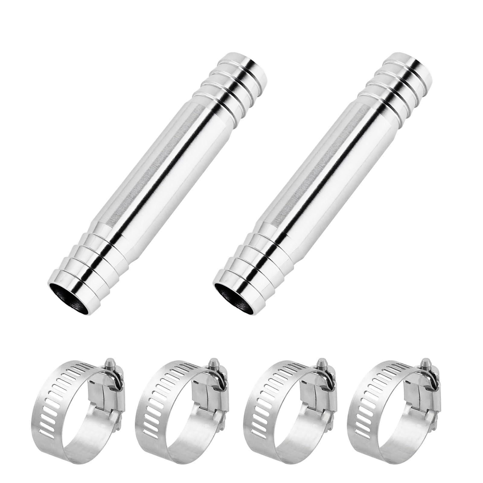 2 Pack 3/4" Hose Barb Fitting 4" L 304 Stainless Steel Sanitary Barbed Splice...