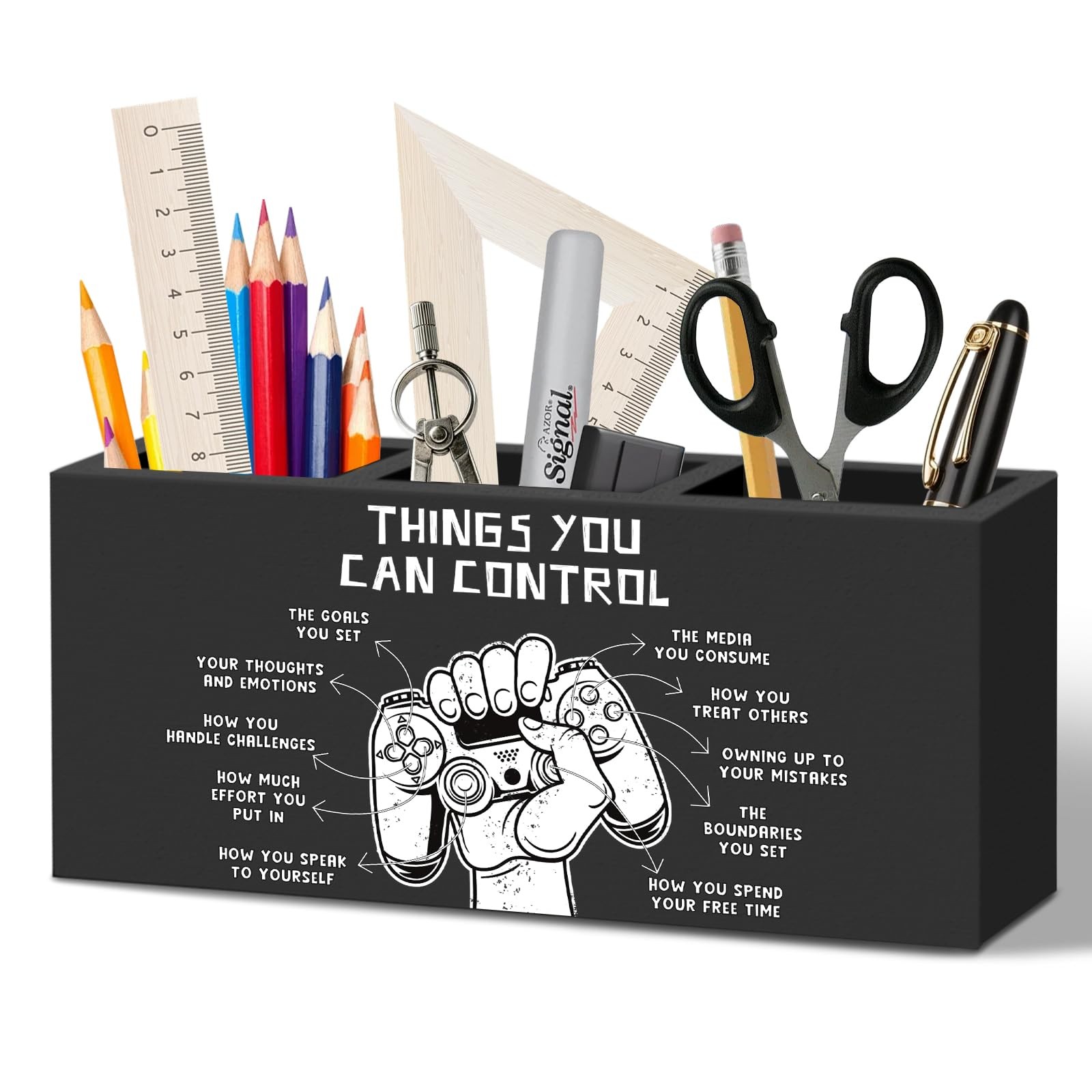 WODMIS Mental Health Motivational Pen Pencil Holder for Desk, Inspirational P...