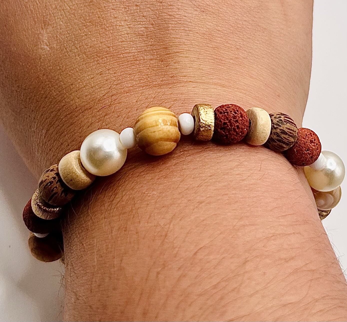 Neutral Beachy Beaded Bracelet
