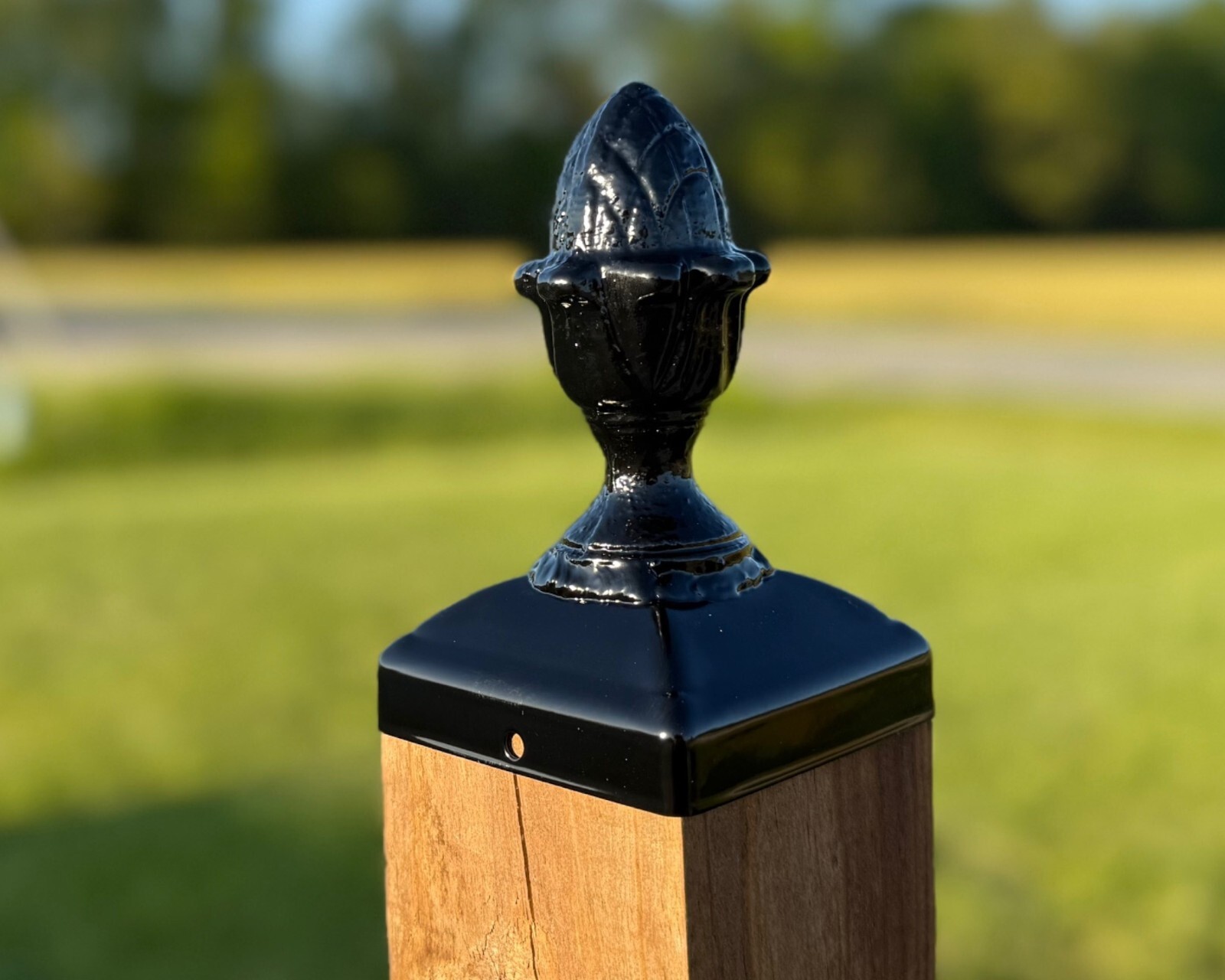 Pineapple Post cap for 4x4 Wood fence post, Pineapple Finial Decorative Post cap