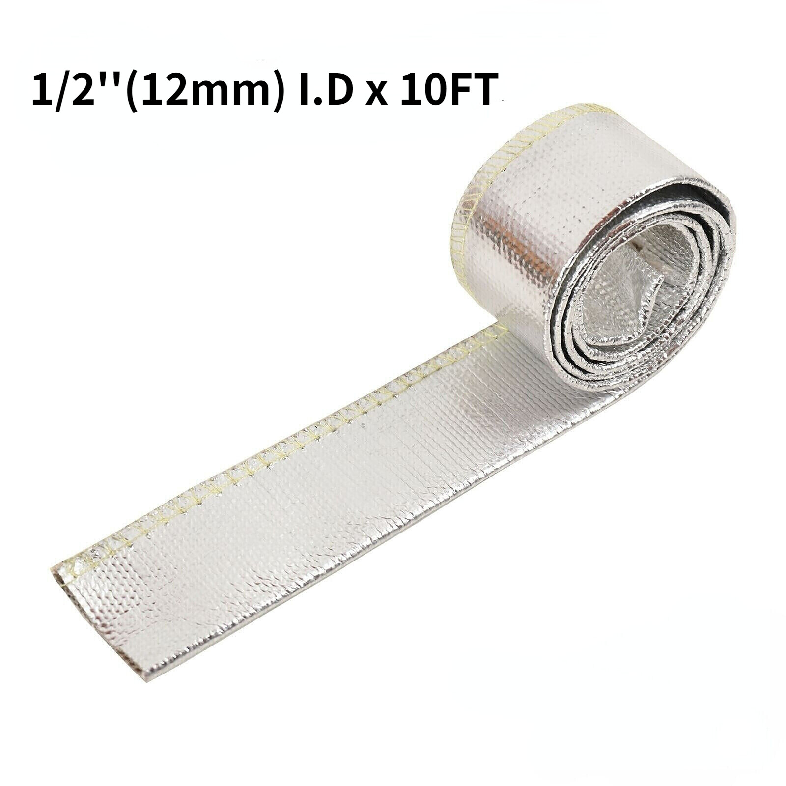 1/2'' x10Ft Heat Sleeve Exhaust Heat Aluminized Heat Sheath Cover Wrap Loom Tube