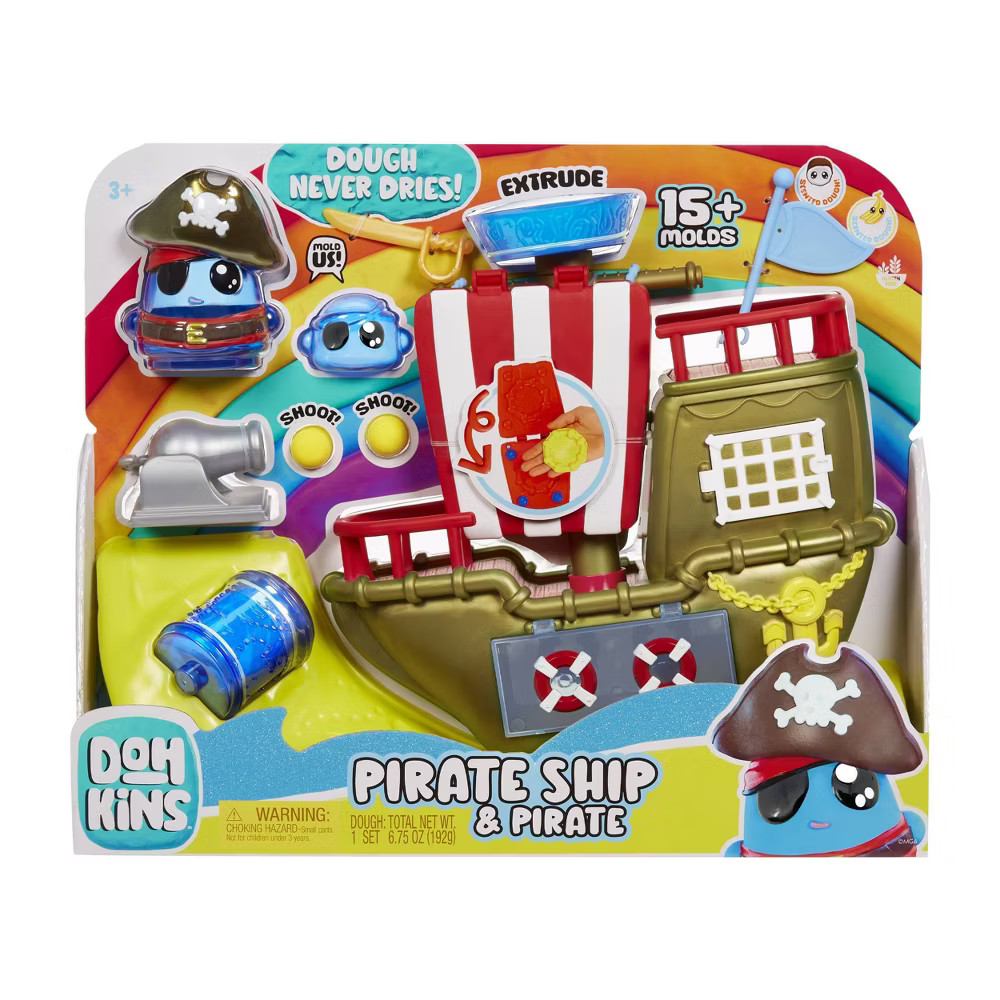 DohKins Pirate Ship Playset & Pirate - Dough Never Dries