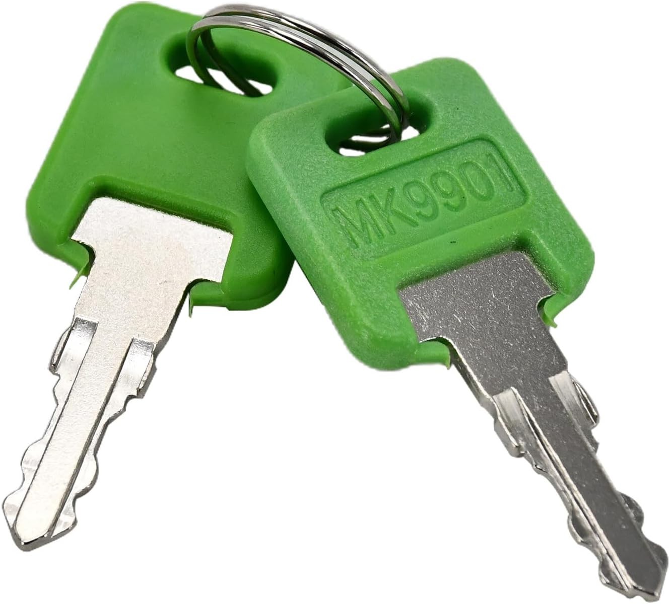 2Pcs RV Keys MK9901 6601 Motorhome Green Master Compatible with Silver