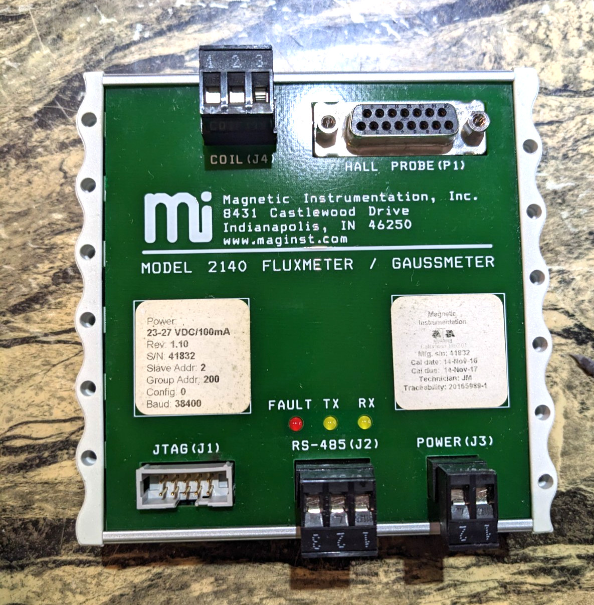 Magnetic Instumentation Model 2140 Fluxmeter /Gaussmeter 23-27VDC/100ma