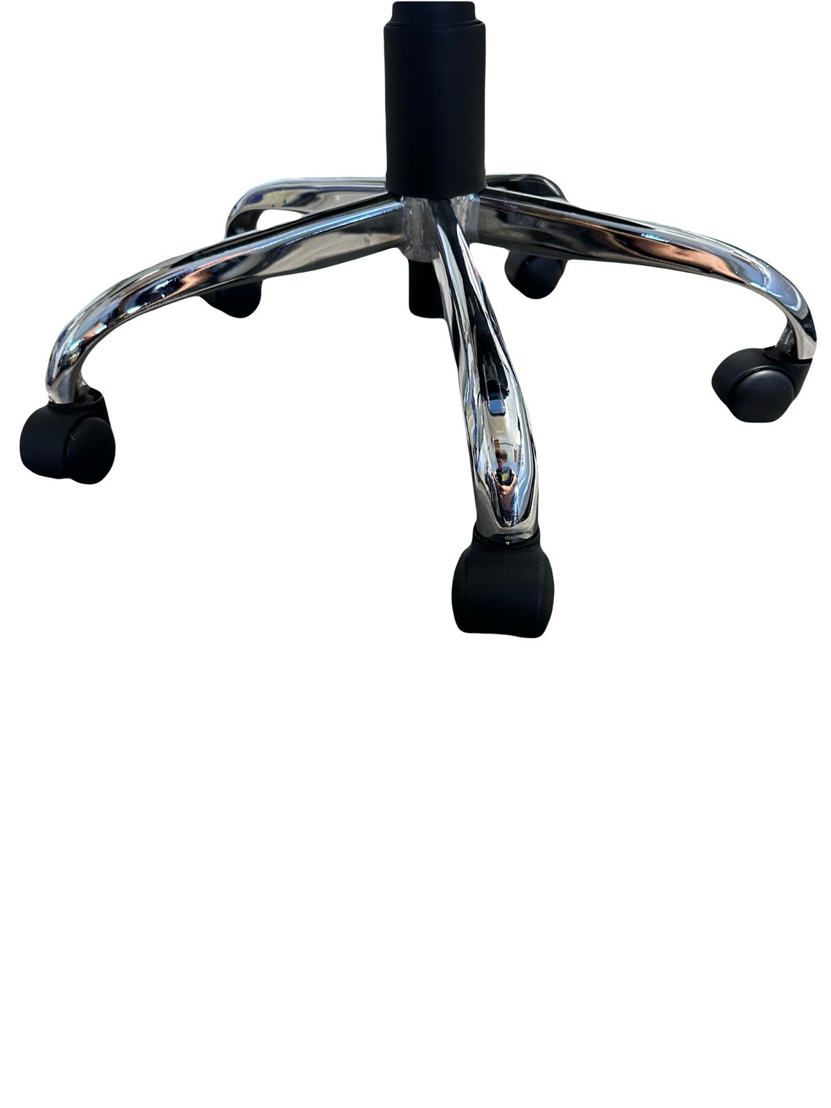 Blue Mesh Office Chair Armless Task Chair w/ Cushion Seat Black Base Rolling
