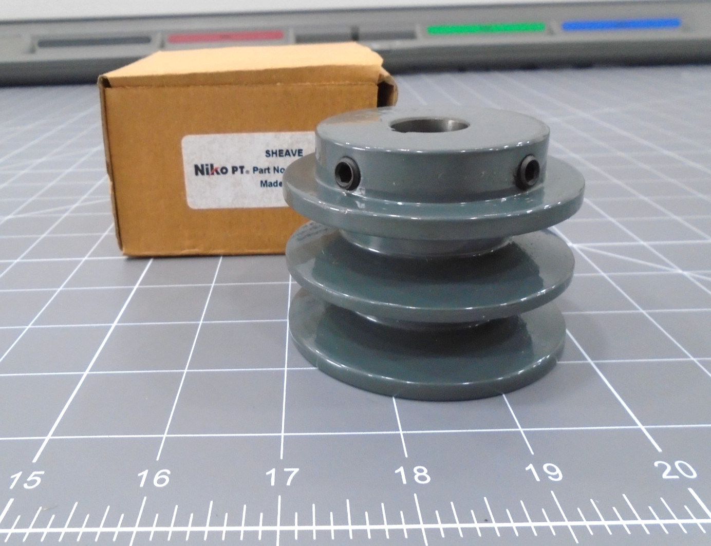 NEW Niko 2BK28X3/4 2 Groove V Belt Pulley 2.95" OD 3/4 Inch Shaft Bore Cast Iron