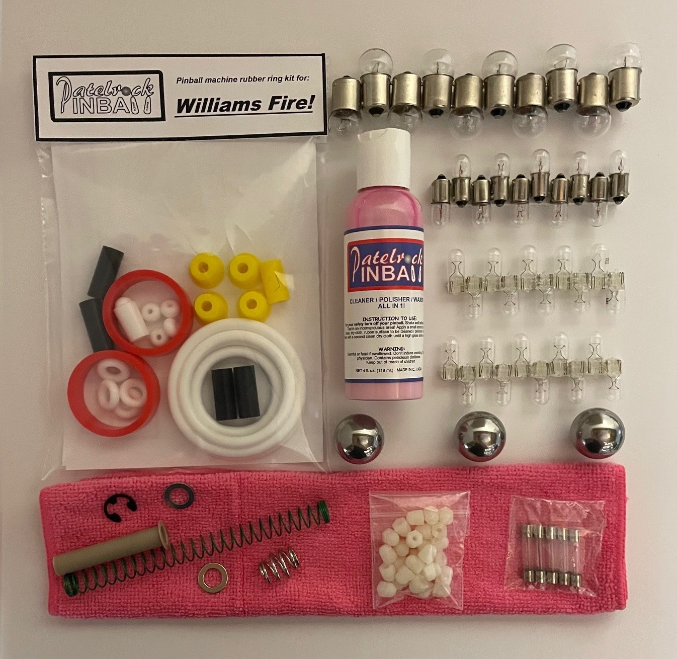 1987 Williams Fire! Pinball Machine Maintenance Tune Up Kit