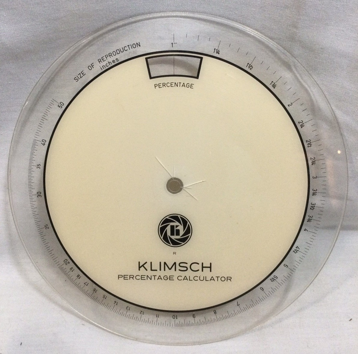 ANTIQUE OLD GERMAN KLIMSCH CIRCULAR PERCENTAGE CALCULATOR