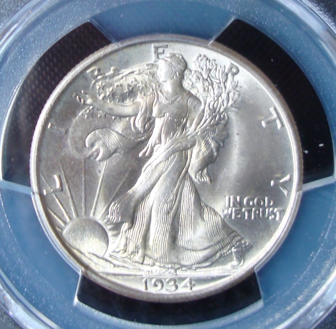 1934 Walking Liberty Silver Half Dollar - PCGS MS 66 - Gold Shield