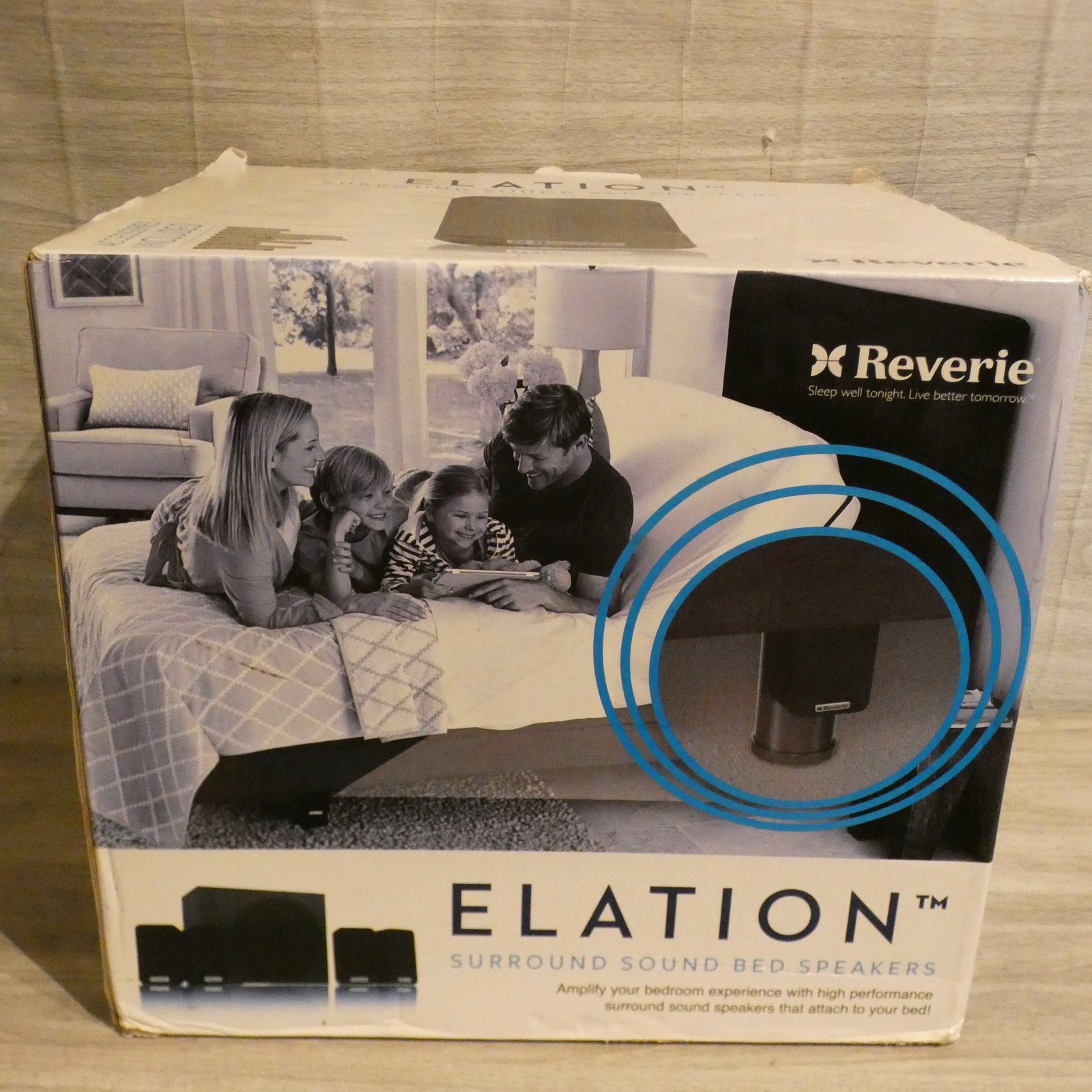 Reverie Elation Surround Sound Bed Speakers Bluetooth 4.1 Subwoofer Mounts New