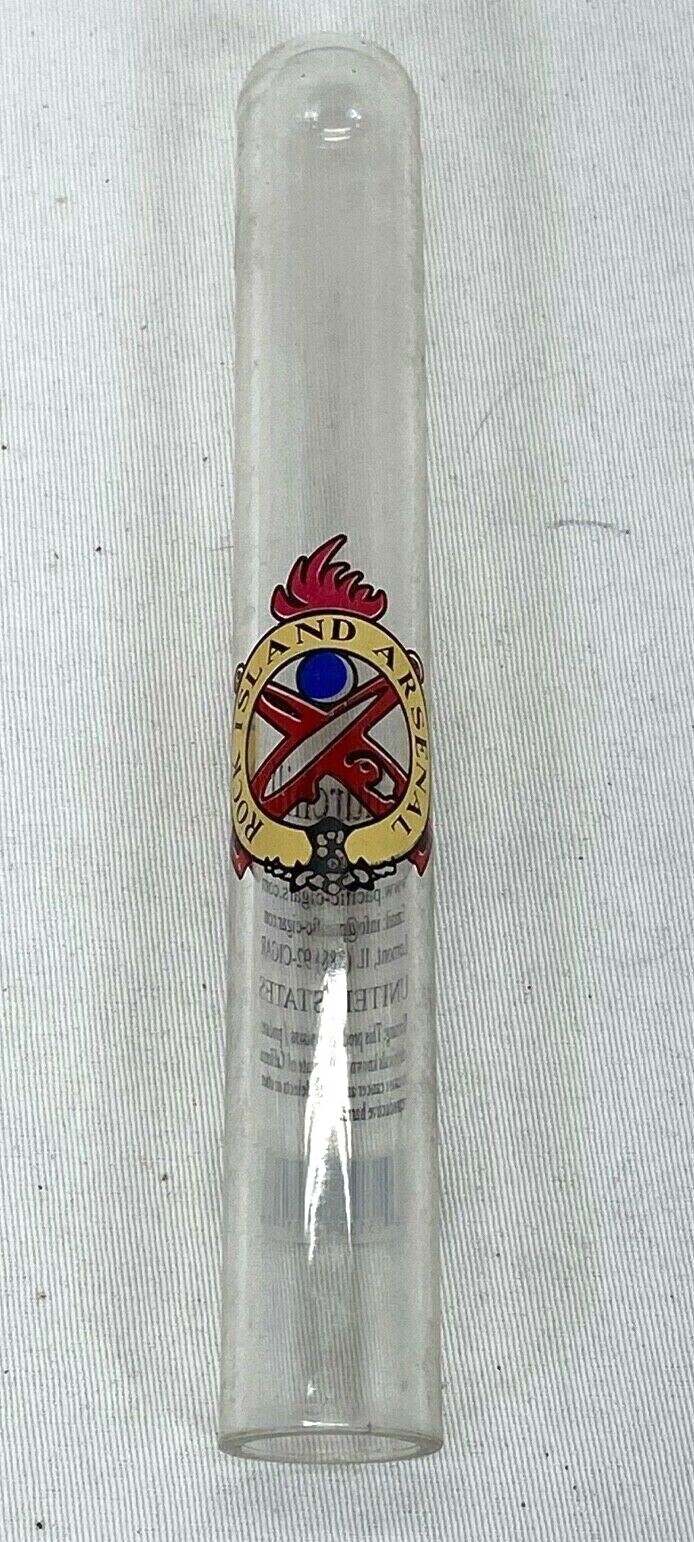 US Army Rock Island Arsenal Glass Cigar Tube