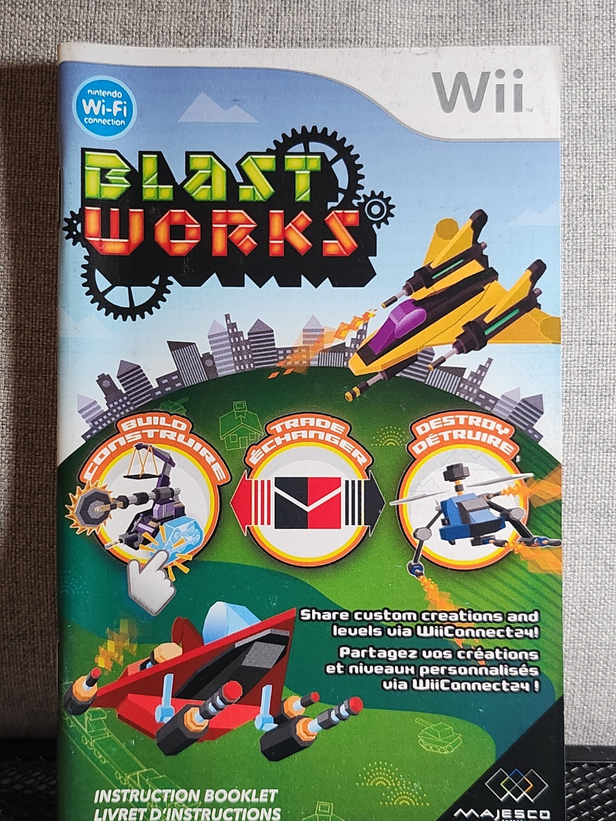 Blast Works Instruction Booklet - Manual Only - Nintendo Wii