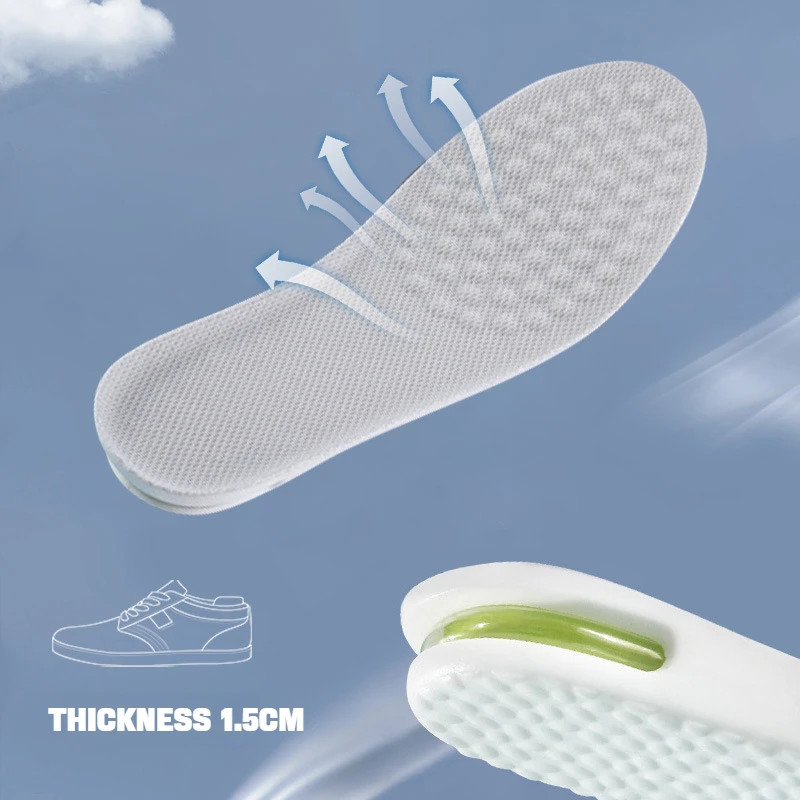 1Pair Height Increase Insole for Feet Sports Air Insoles Comfort Plantar Fasciit