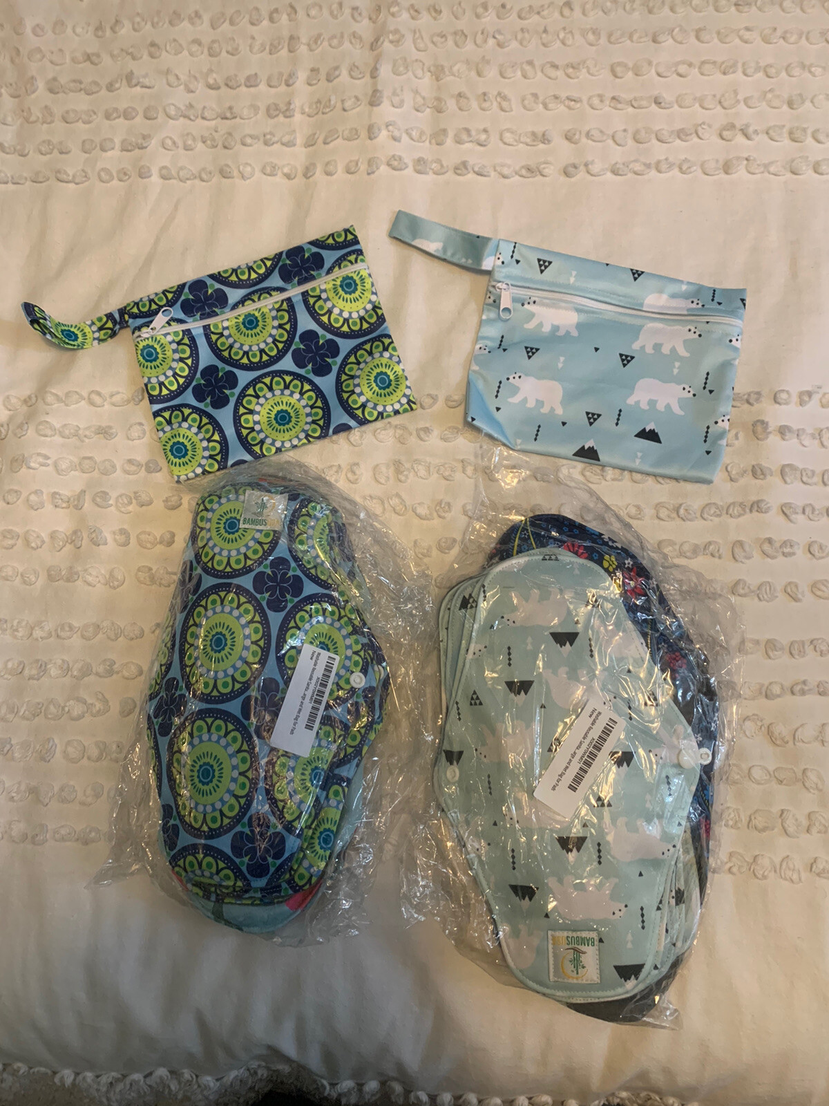 Washable Reusable Sanitary Napkins, Panty Liners, Period Menstrual Pads, Wet bag