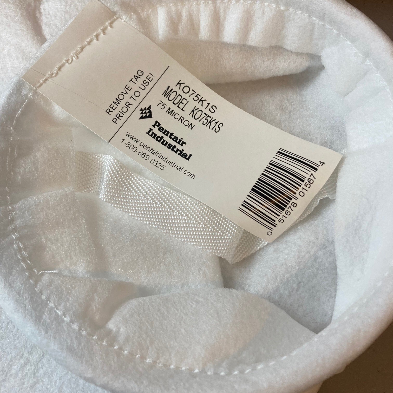 20ct Pentair/Pentek K075K1S-75, 75 Micron Filter Bag 7 1/8"x16 1/2"