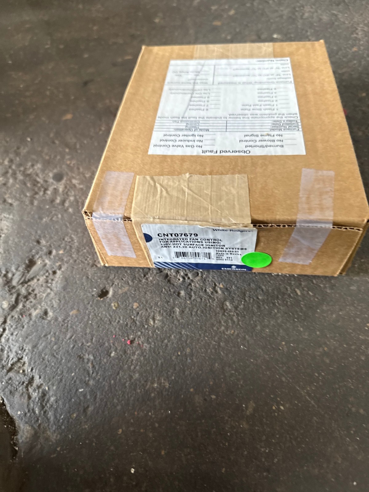 New Emerson Intergrated fan control, 120V hot surface ignitor CNT07679 E4
