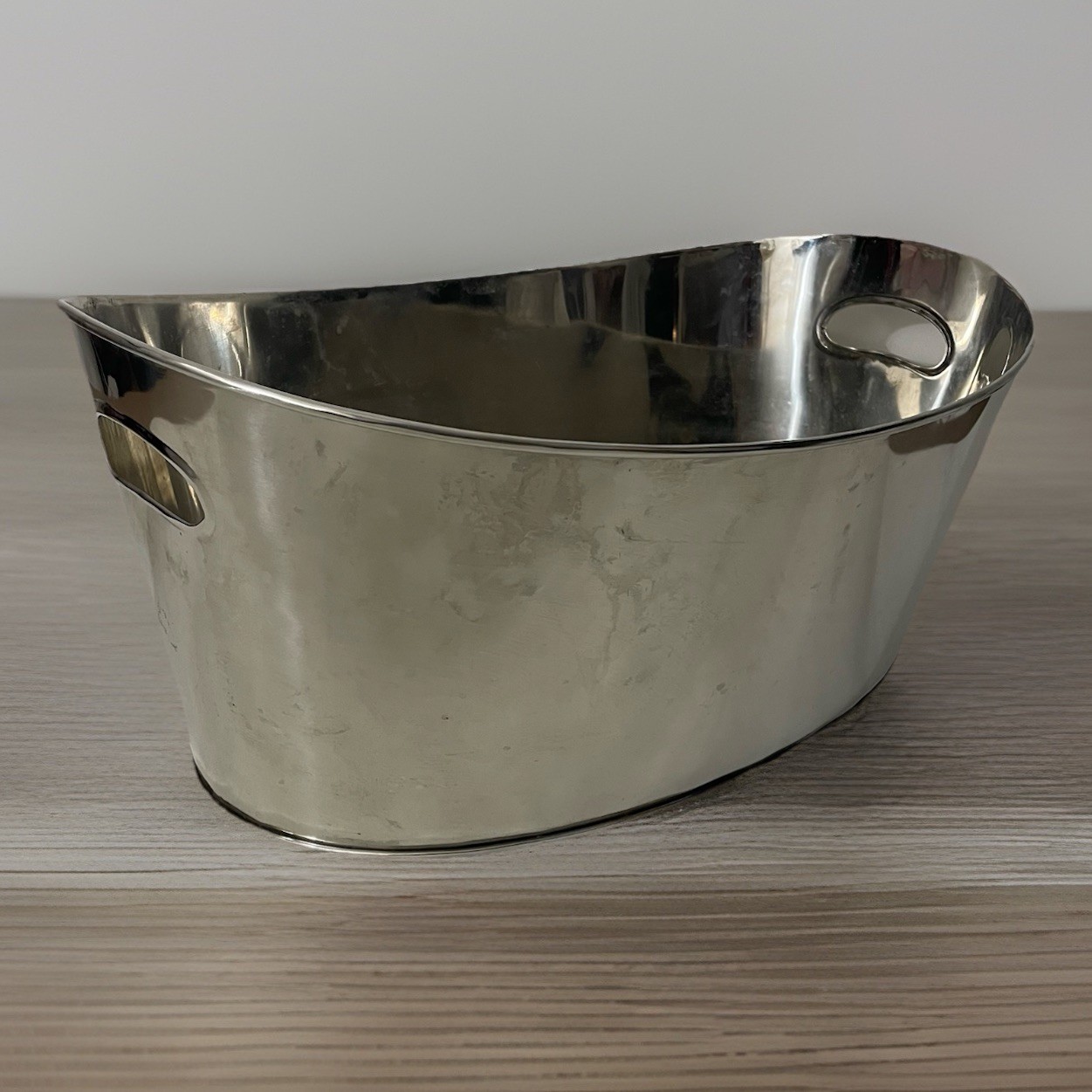 Storehouse Furniture Stainless Steel Beverage Bucket Tub Storage Quality Vintage