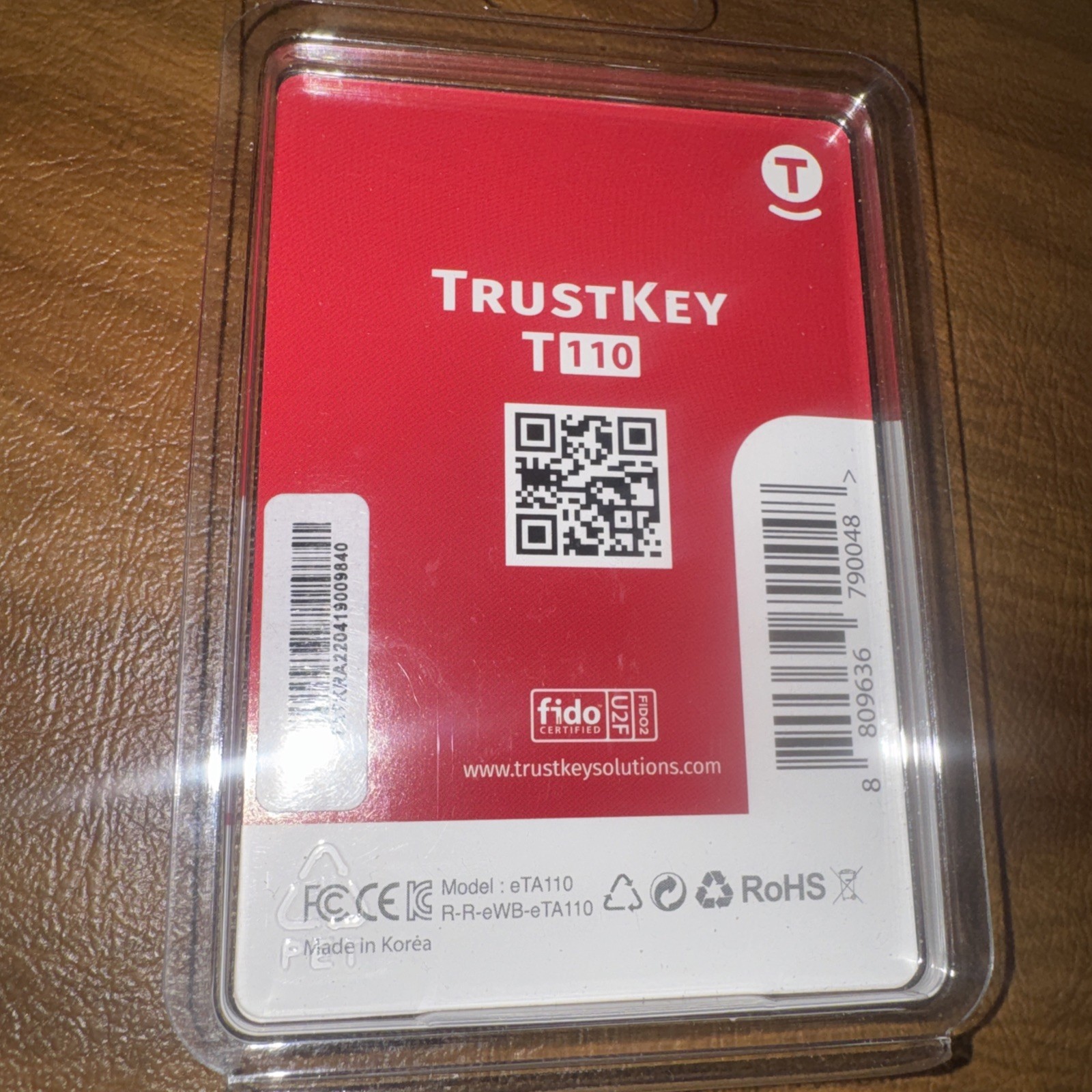 FIDO Security Key TrustKey T110 FIDO2 U2F Two Factor Authentication USB Key Type