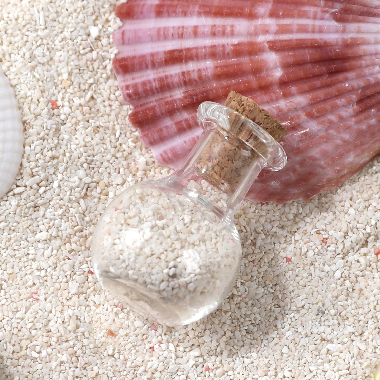 Tiny Decorative Glass Bottles 12 Pcs (Tiny Flat-Bottomed Potion Bottles)
