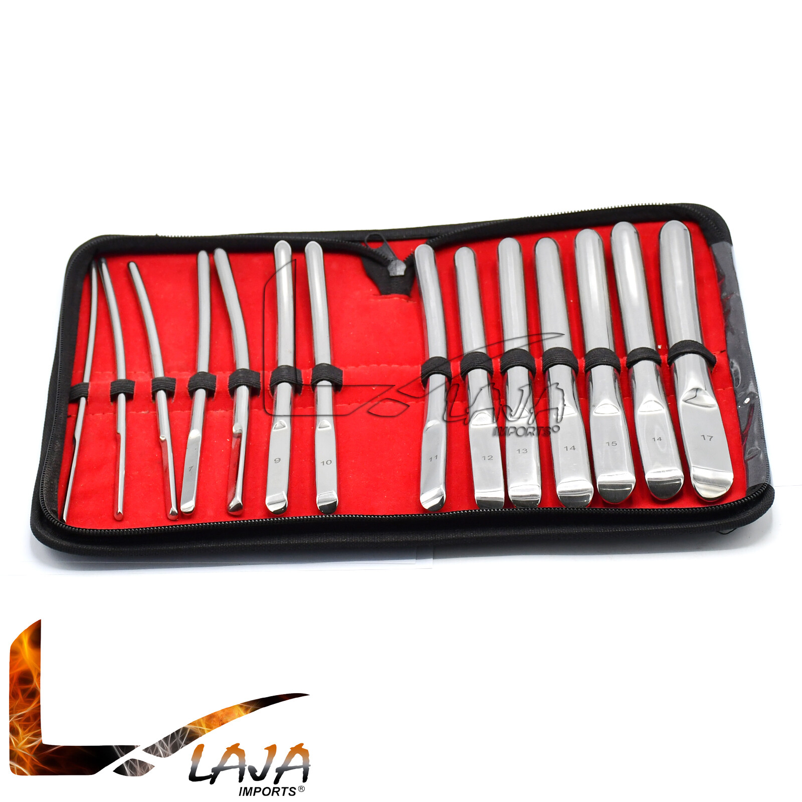 HEGAR DILATOR SET Uterine Diagnostic Surgical Sounds 14 PCS CASE CE New