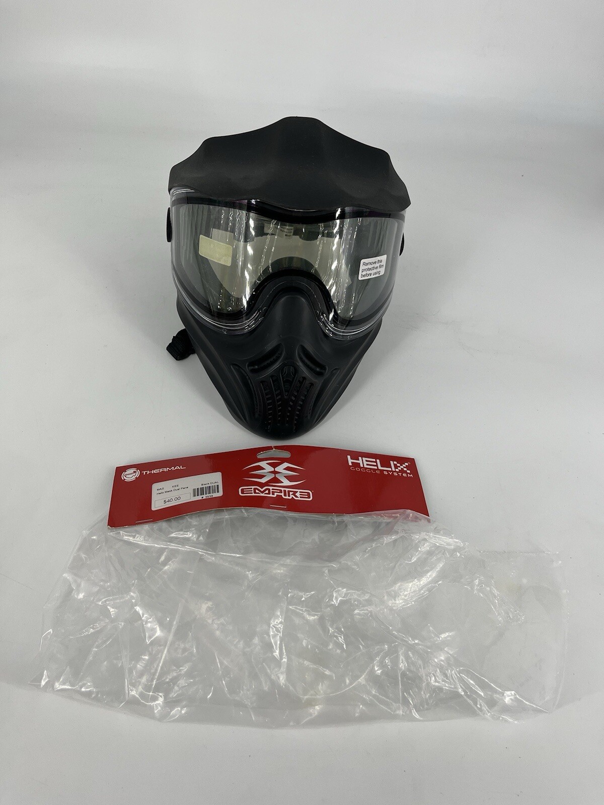 Helix Goggle System Thermal Mask Dual Pane Black Paint Ball Gear NEW OPEN BAG